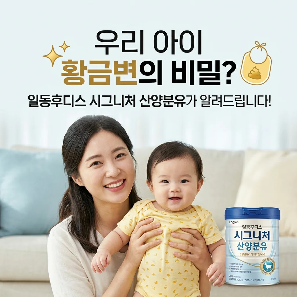 일동후디스 산양분유 시그니처, 우리 아이 황금변의 비밀은?