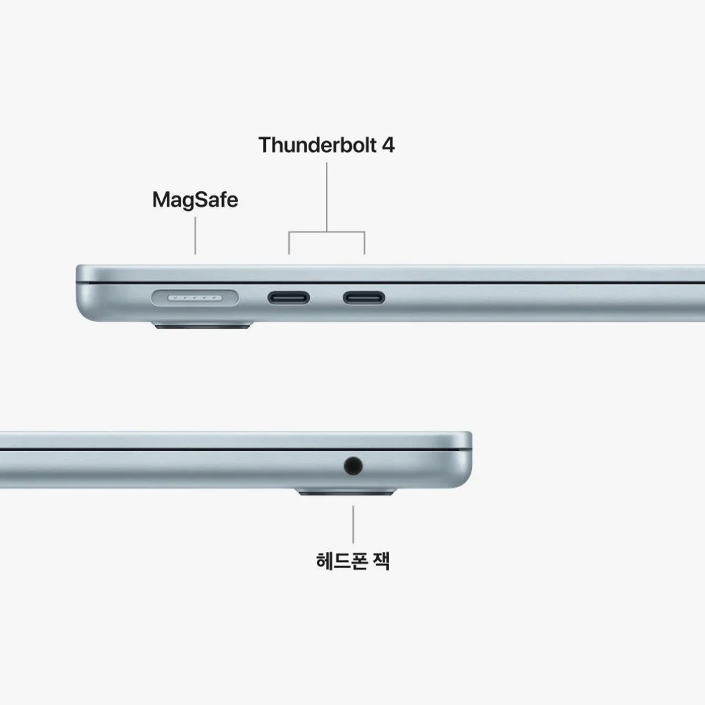 애플 맥북에어 13 M5 CPU 10코어 GPU 8코어 16GB, 512GB, 스카이 블루 상세 이미지 4