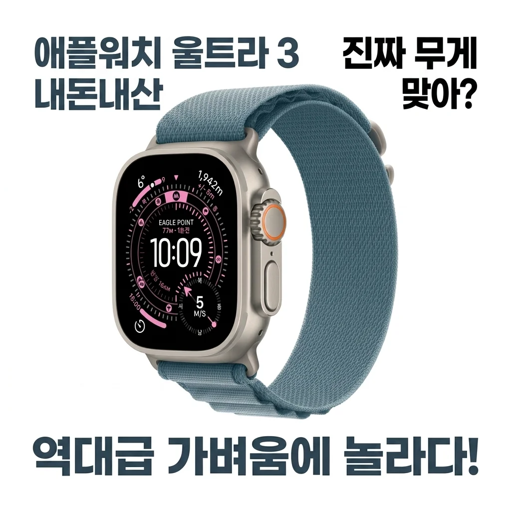 애플워치 울트라 3 내돈내산, 생각보다 너무 가벼워서 놀랐어요