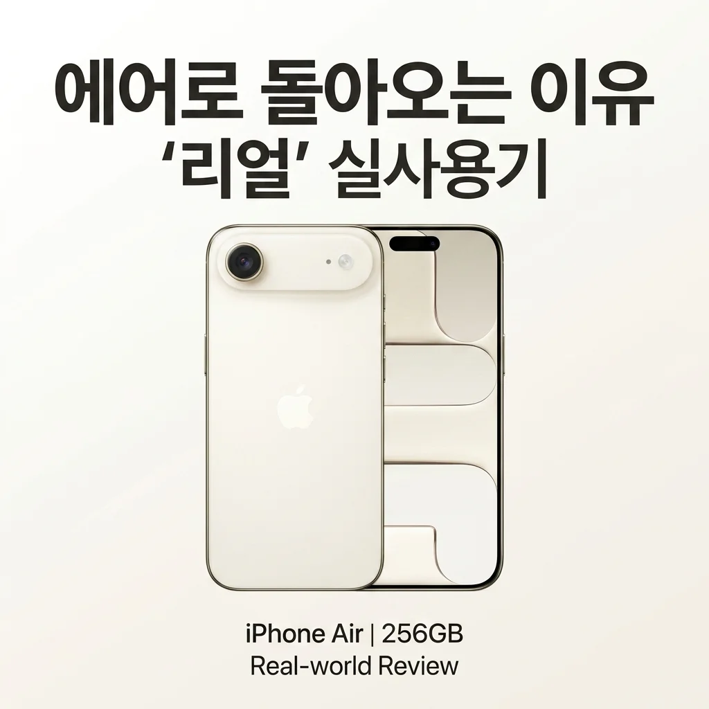 애플 아이폰 에어 256GB 실사용 후기, 왜 다들 돌고 돌아 에어일까?