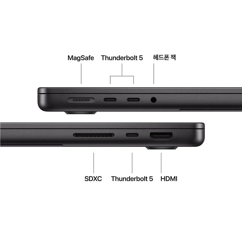 애플 맥북프로 14 M5 Pro CPU 15코어 GPU 16코어 24GB, 1TB, 스페이스 블랙 상세 이미지 1