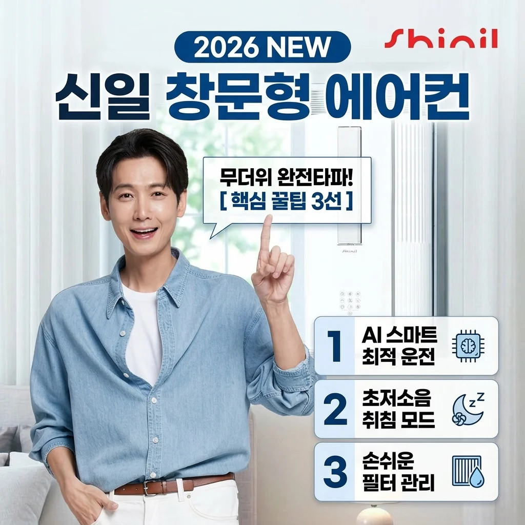 26년형 신일 창문형 에어컨, 무더위 해결하는 꿀팁