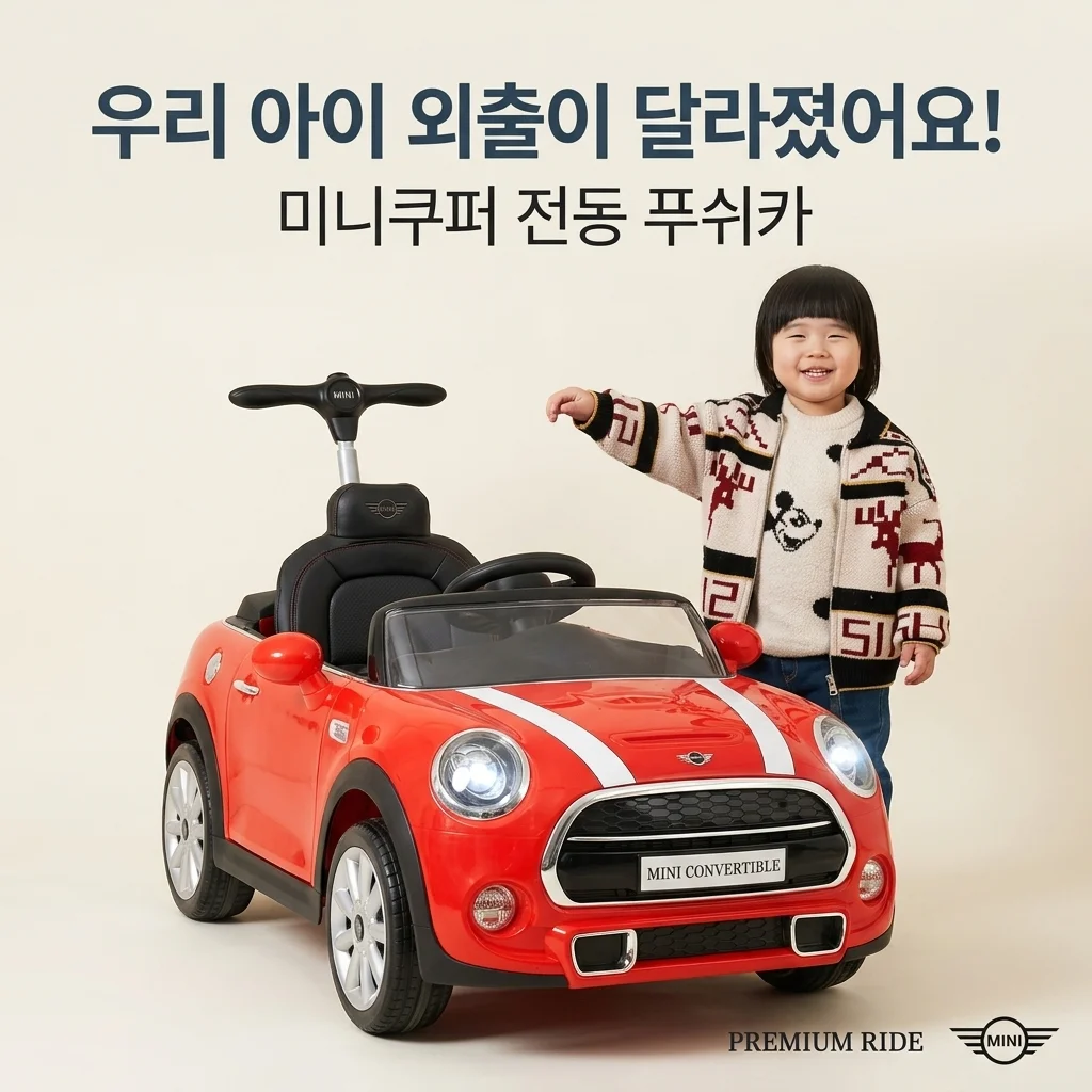 미니쿠퍼 전동푸쉬카, 우리 아이 외출이 달라졌어요!