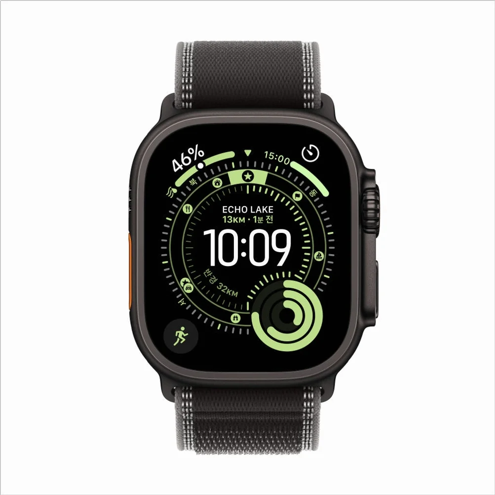 애플 애플워치 울트라 3 셀룰러 블랙 티타늄, 49mm, 블랙차콜 트레일 루프 M/L 상세 이미지 5
