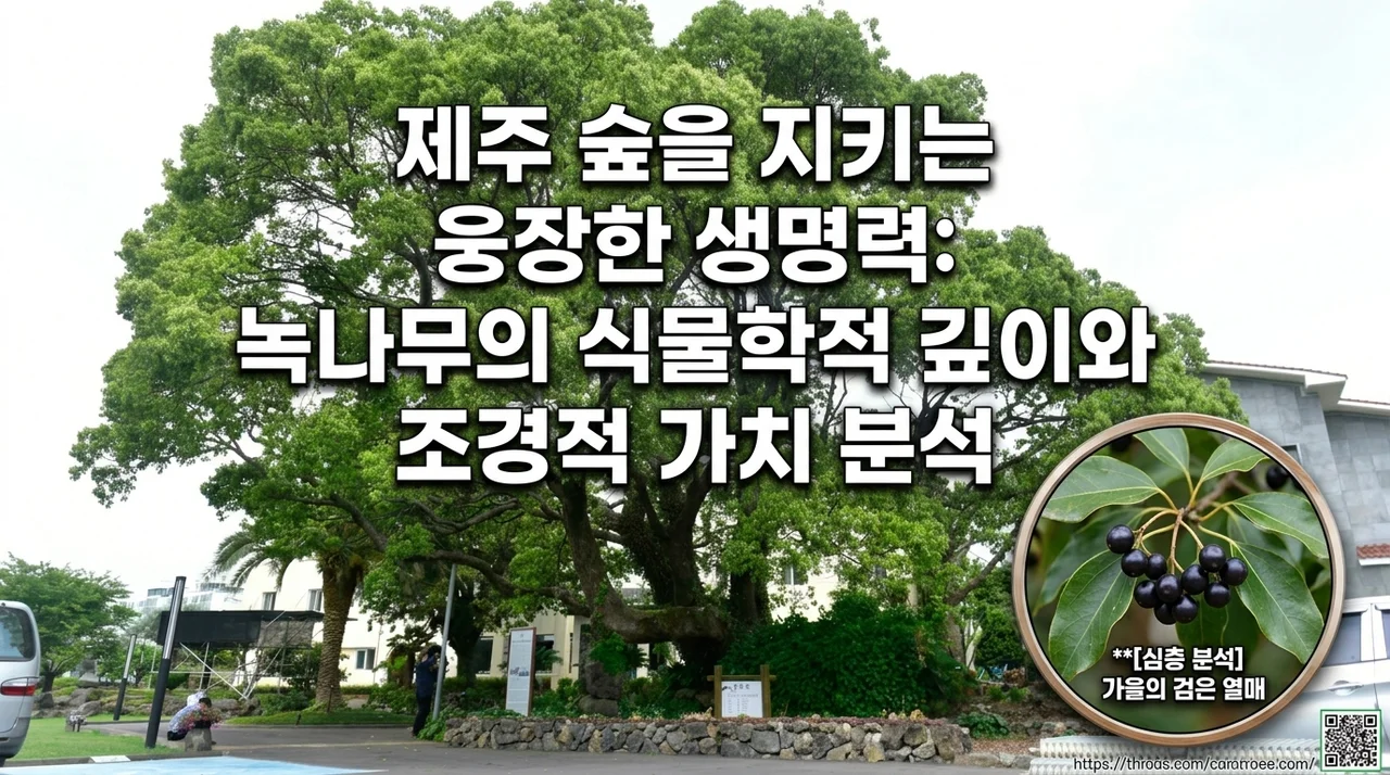 제주의 숲을 지키는 웅장한 생명력, 녹나무의 식물학적 깊이와 조경학적 가치 분석