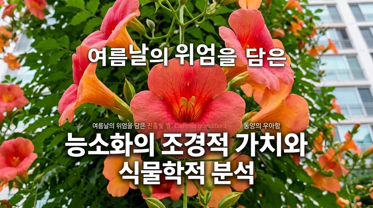 여름날의 기품을 담은 주홍빛 미학, 능소화의 조경학적 가치와 식물학적 분석
