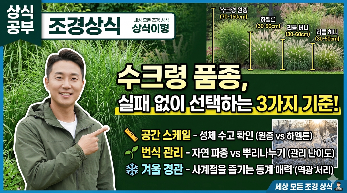 수크령 품종 선택 (공간 스케일, 번식 관리, 겨울 경관)