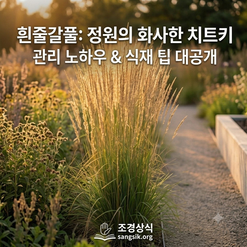 정원 조경의 화사한 치트키, 흰줄갈풀의 특성과 식재 관리 노하우